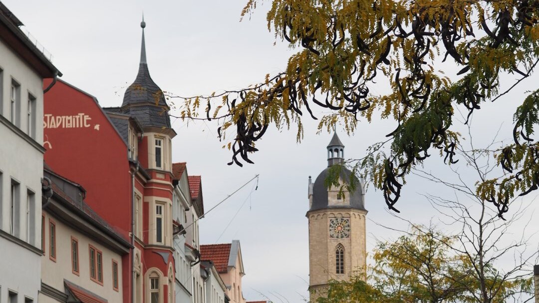 The city center of Jena during fall season
